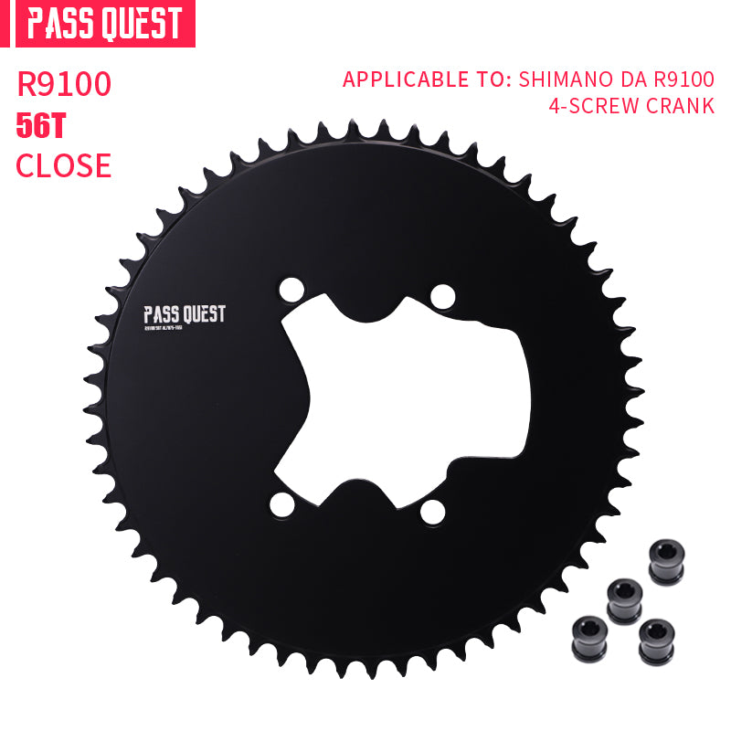 SHIMANO 110BCD R9100 R8000 R7000 (4-bolt AERO) Completely closed Round Narrow Wide Chainring