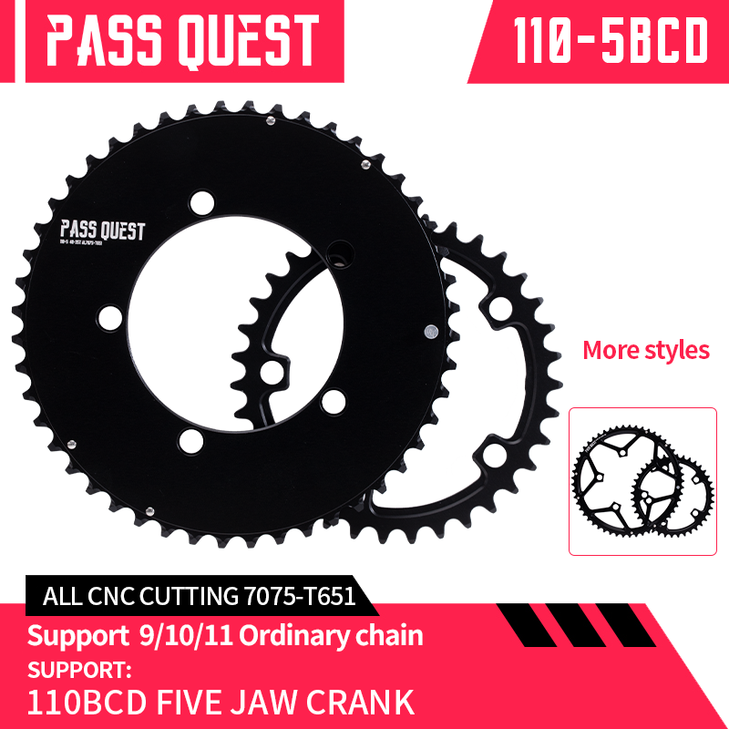 110BCD (5-bolt AERO) 2X Sprocket Round Road Bike Foldable Bicycle 11/11-12 speed Gravel bike