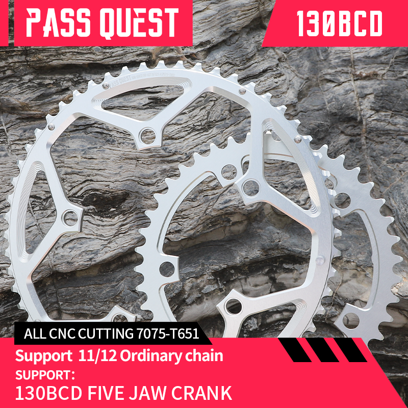 130BCD (5-bolt HOLLOW) 2X Sprocket Round Road Bike Foldable Bicycle 11-12 speed Gravel bike